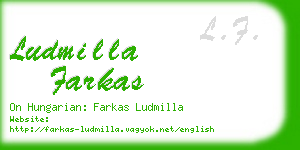 ludmilla farkas business card
